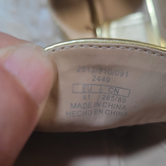 Zara Gold Slip-On Loafers for Women Size 10.5 - Picture 5 of 8